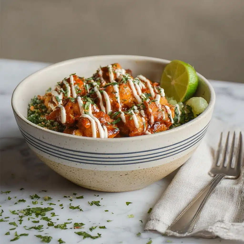 Sweet Chili Chicken Bowl with Coconut Lime Drizzle Recipe - Recipe Image