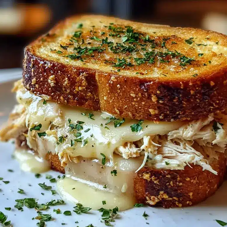 Cheesy Chicken Garlic Bread Sandwich Recipe