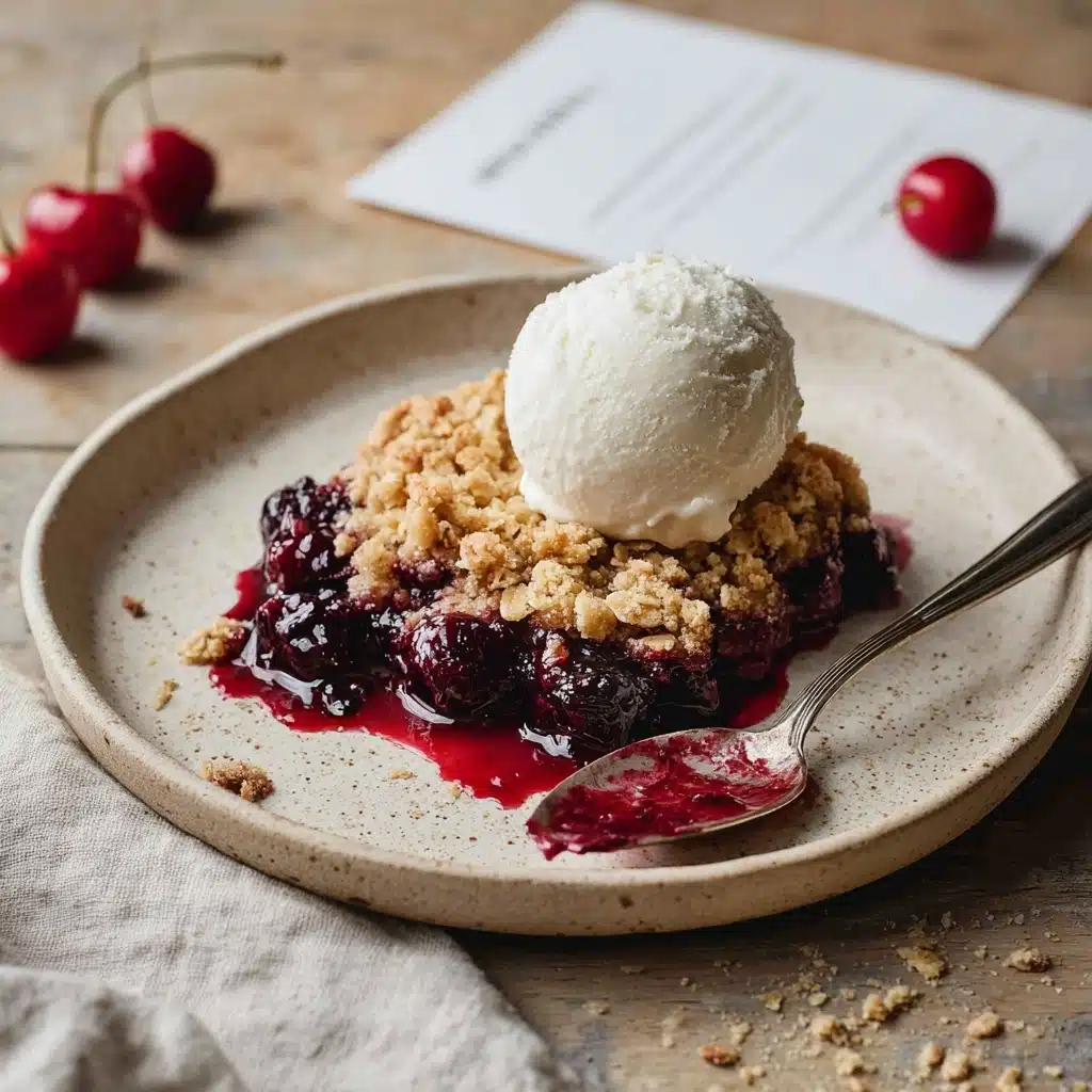 Homemade Cherry Crisp Recipe - Recipe Image