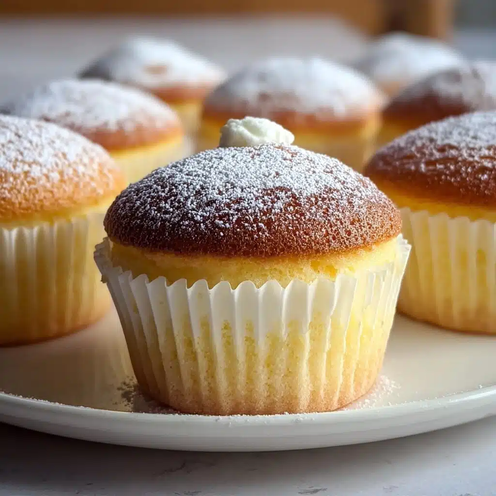 Fluffy Japanese Cotton Cheesecake Cupcakes Recipe - Recipe Image