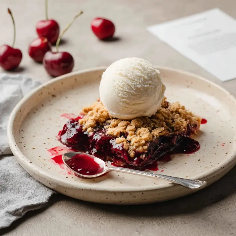 Homemade Cherry Crisp Recipe