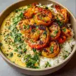 Creamy Herb Rice with Garlic Butter Shrimp Bowl Recipe
