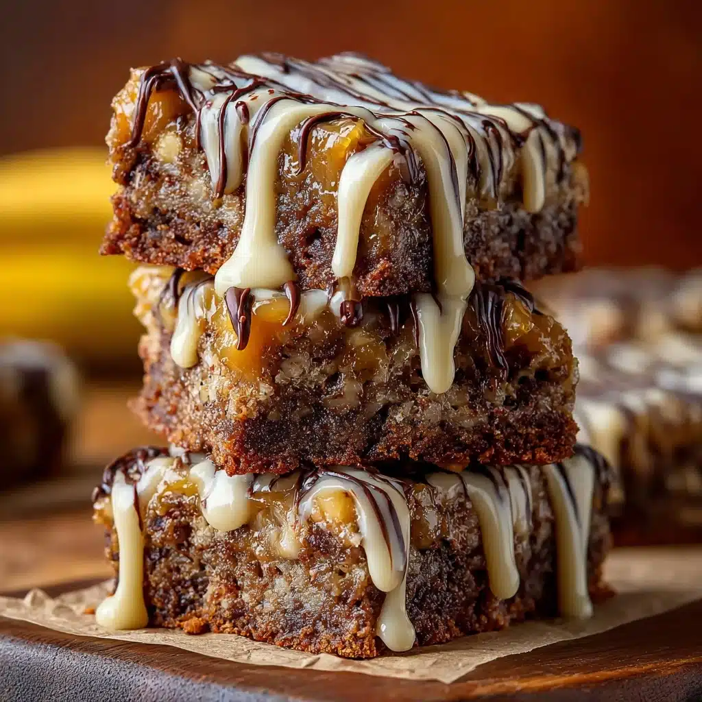 Banana Bread Brownies With Glaze Recipe - Recipe Image