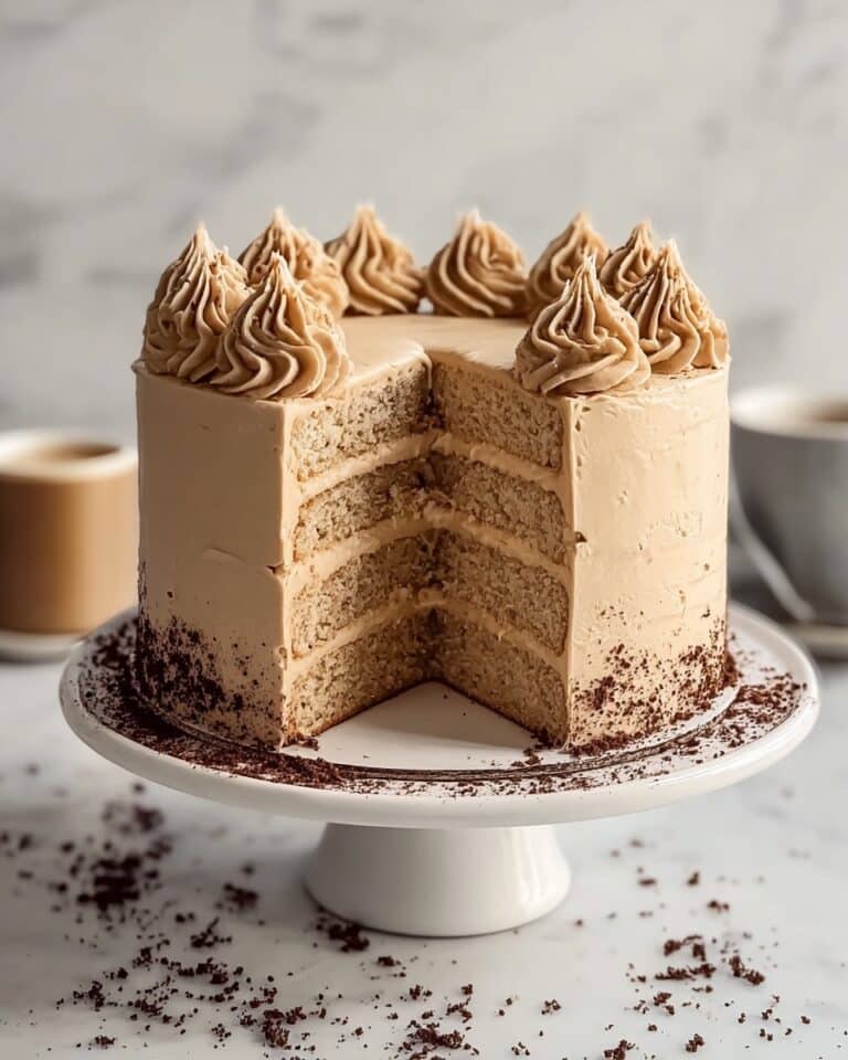 Irresistible Caramel Coffee Buttercream Cake Recipe