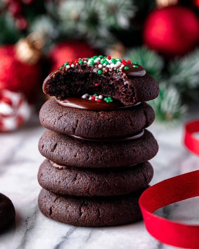 Chocolate Thumbprint Cookies with Chocolate Ganache Recipe