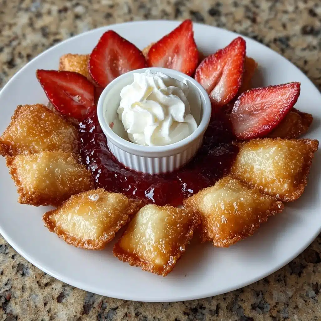 Deep-Fried Strawberry Cheesecake Stuffed Wonton Bites Recipe - Recipe Image