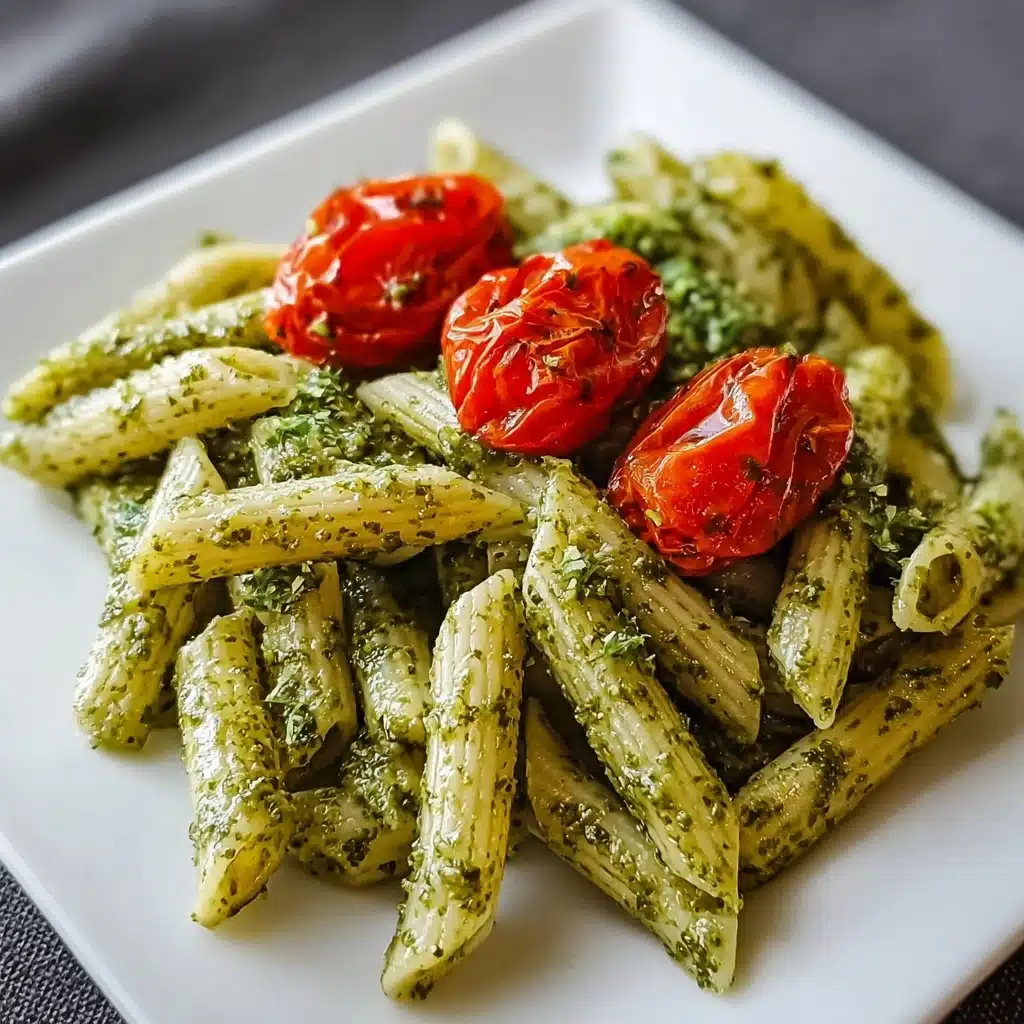 Asparagus Pesto Pasta with Roasted Tomatoes Recipe - Recipe Image