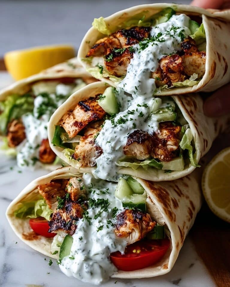 Mediterranean Chicken Gyros with Creamy Feta Tzatziki Recipe