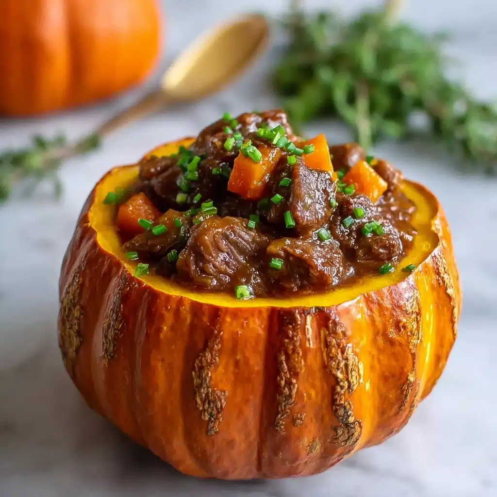 mpkin Beef Stew in Roasted Pumpkin Bowls Recipe - Recipe Image