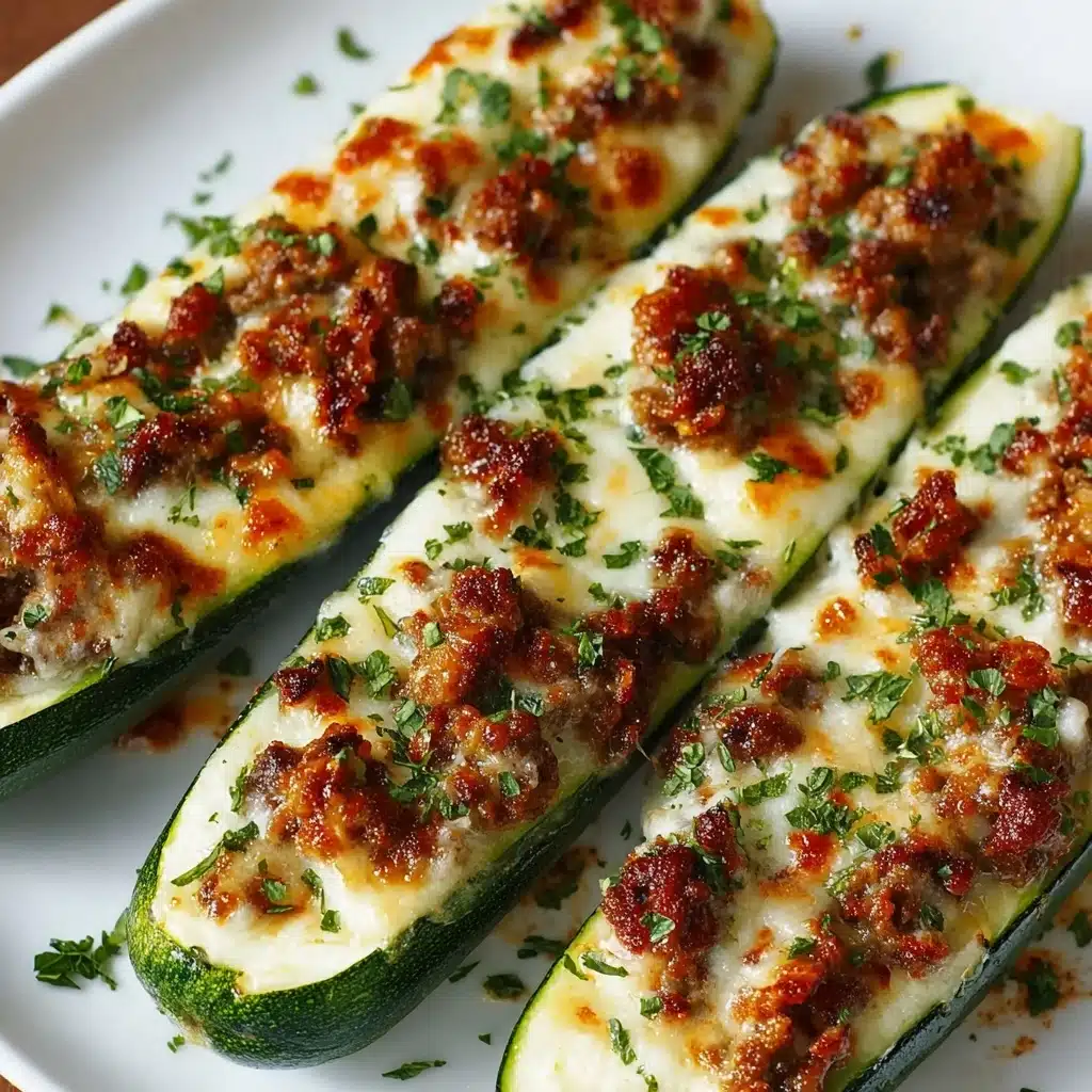 Easy Stuffed Zucchini Boats Recipe - Recipe Image