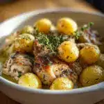 Crockpot Garlic Parmesan Chicken and Potatoes Recipe