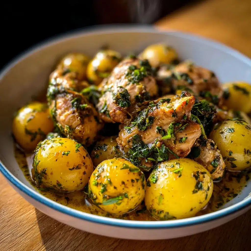 Crockpot Garlic Parmesan Chicken and Potatoes Recipe - Recipe Image