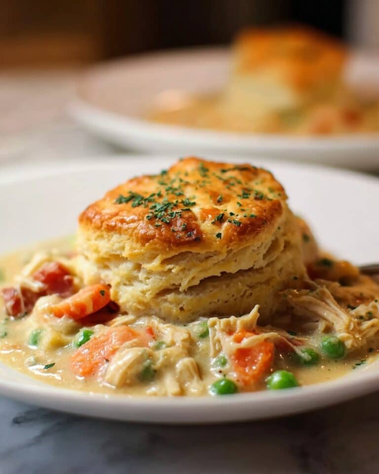 Red Lobster-Inspired Chicken Biscuit Pot Pie Recipe