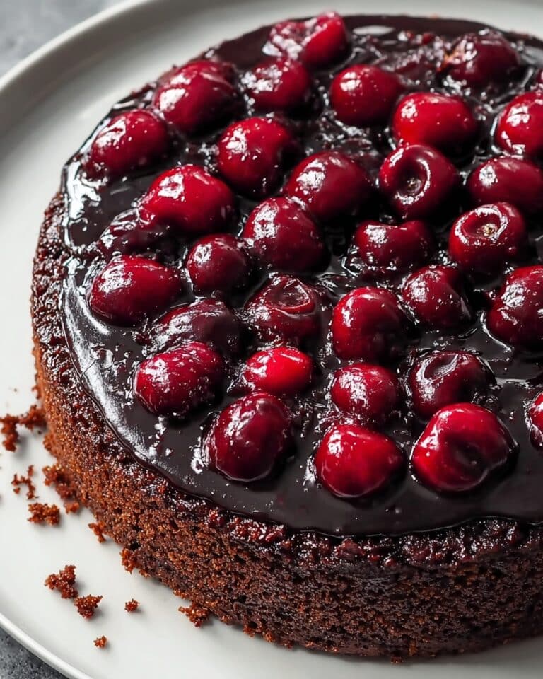 Chocolate Cherry Upside Down Cake Recipe