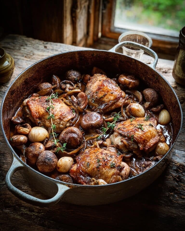 Rustic French Chicken Braised Recipe