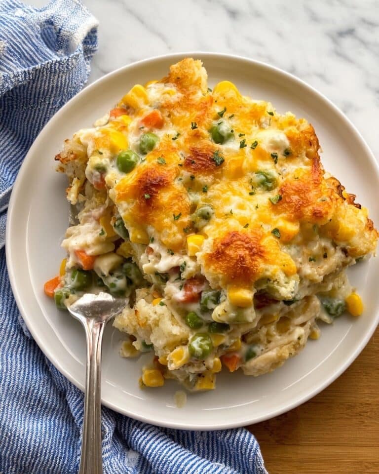 Easy Chicken Cobbler Dinner Casserole Recipe