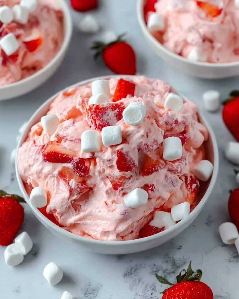 The Best Strawberry Jello Fluff Salad Recipe