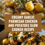 Crockpot Garlic Parmesan Chicken and Potatoes Recipe