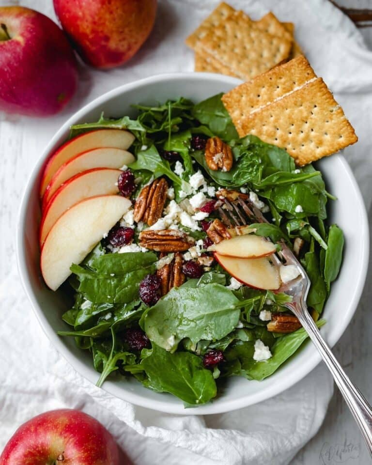 Apple Feta Spinach Salad Recipe