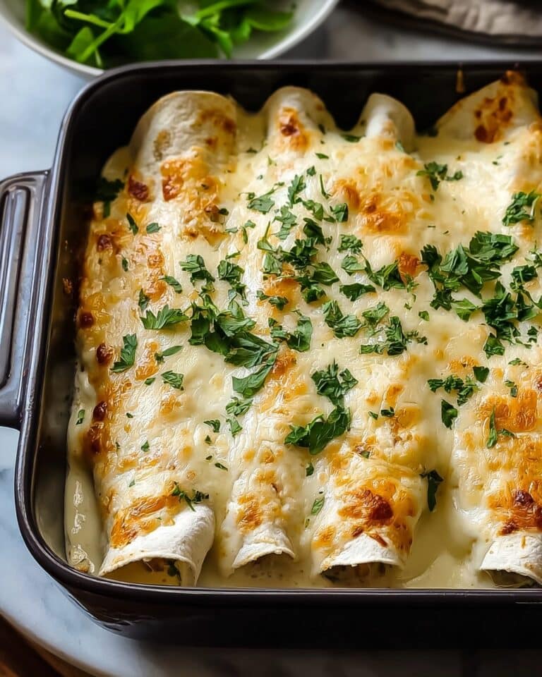 Creamy White Chicken Enchiladas Recipe