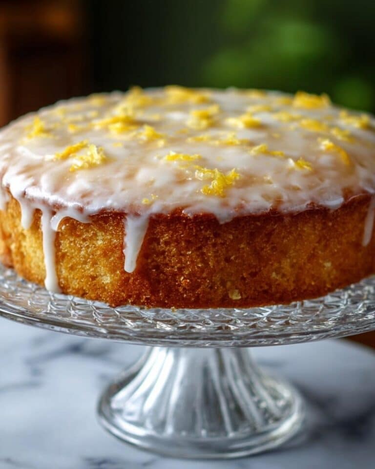 Lemon Cake with Lemon Syrup and Glaze Recipe