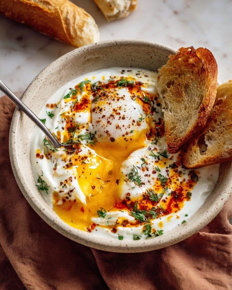 Turkish Eggs with Creamy Yogurt and Spicy Butter Sauce Recipe