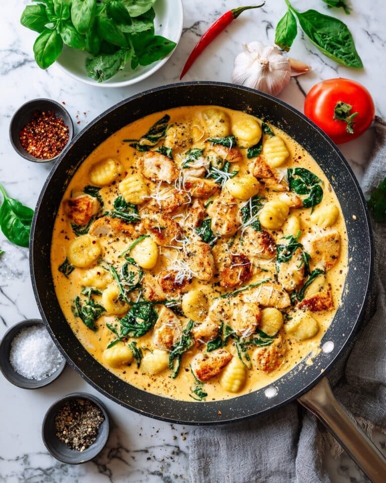 30-Minute Garlic Chicken Gnocchi Skillet Recipe