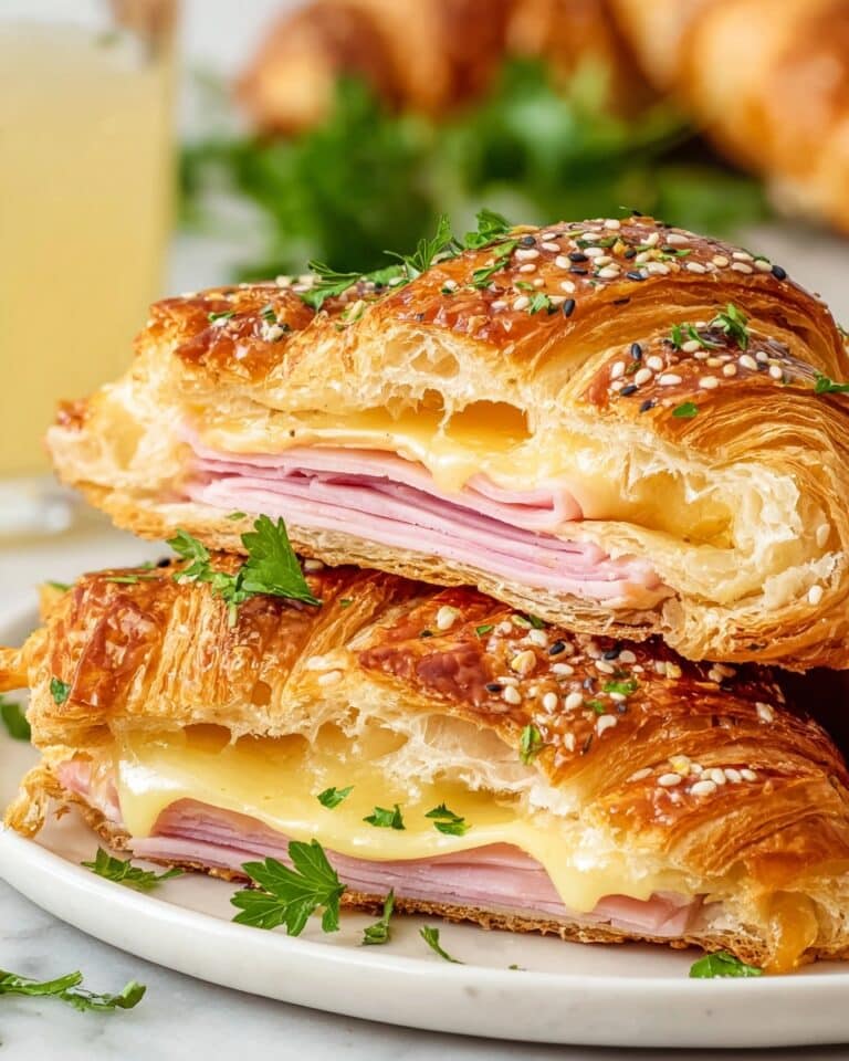 Ham and Cheese Croissant Sandwiches Recipe