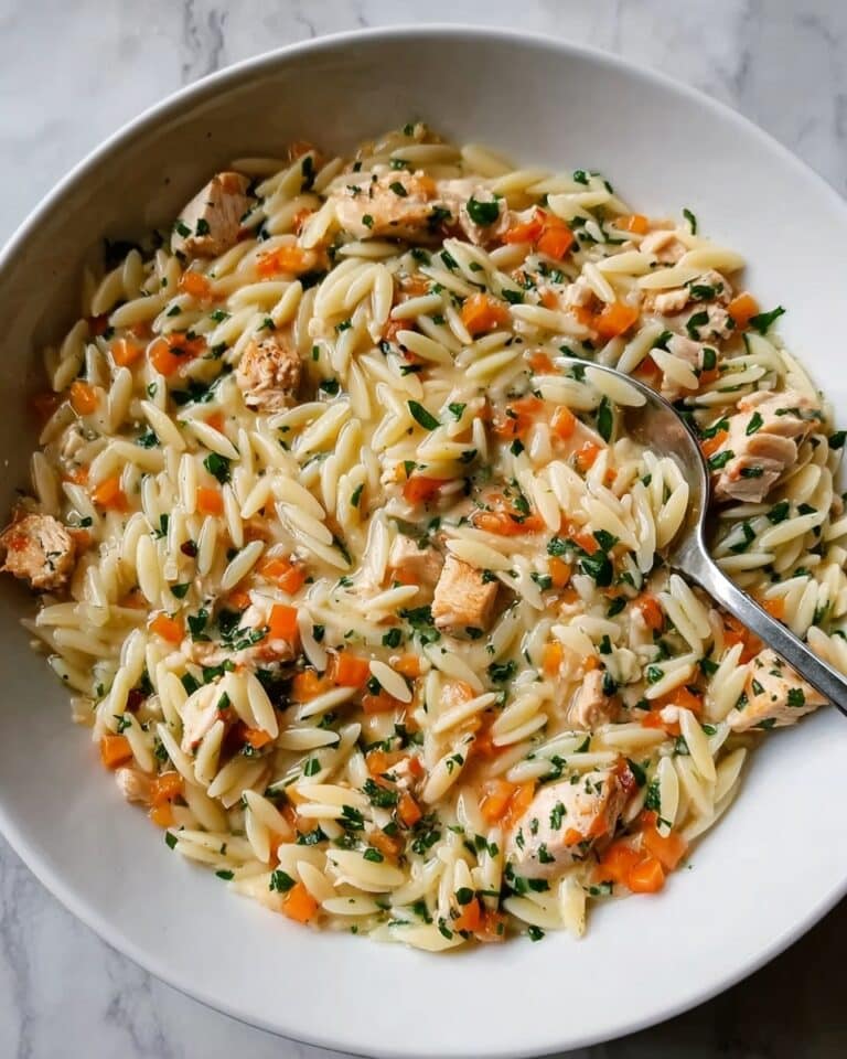 Creamy Chicken Pot Pie Orzo Recipe