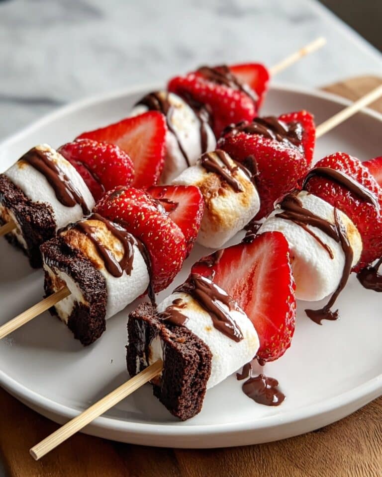 Sweet Strawberry Brownie Skewers Recipe