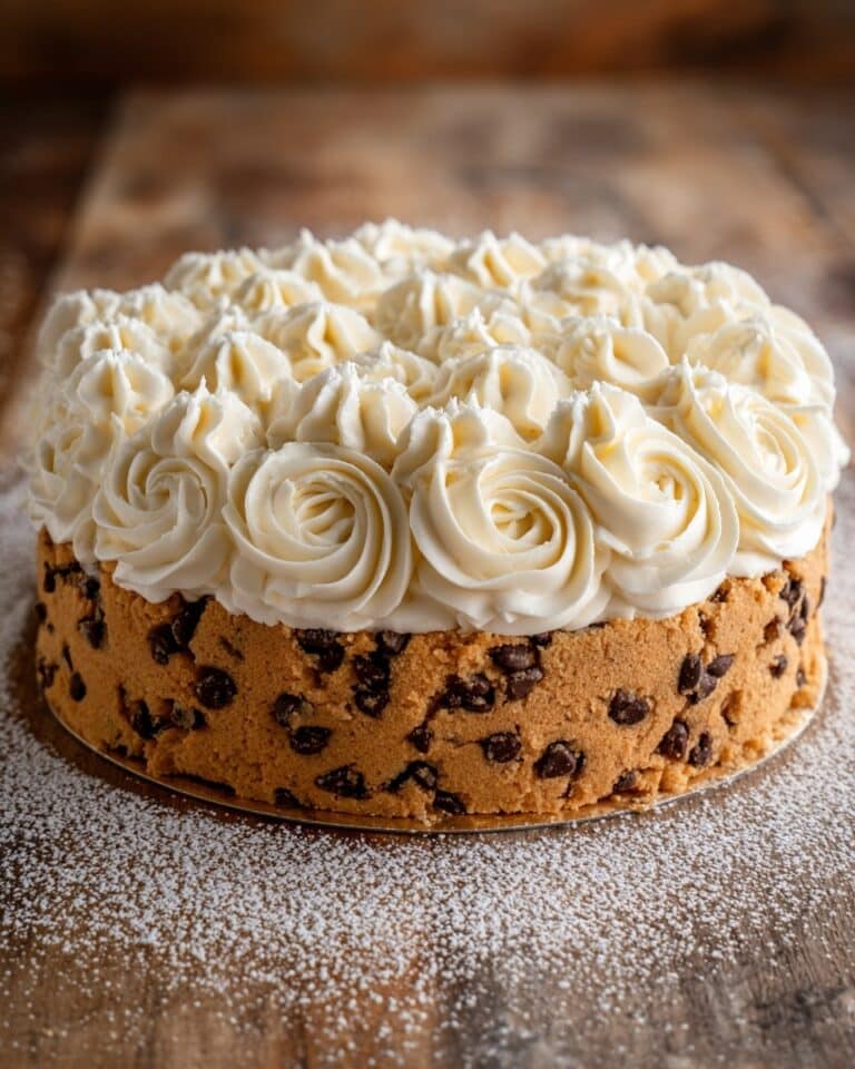 Chocolate Chip Cookie Cake with Buttercream Frosting Recipe