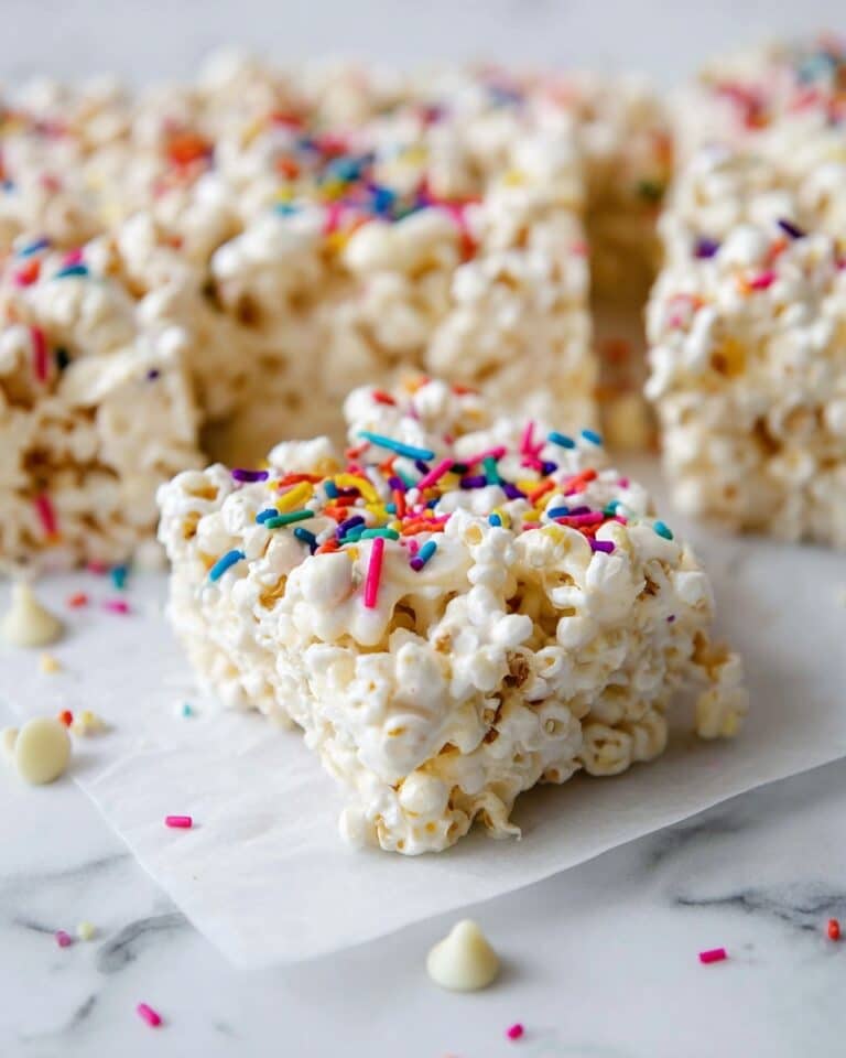 Homemade Funfetti Marshmallow Popcorn Treats Recipe