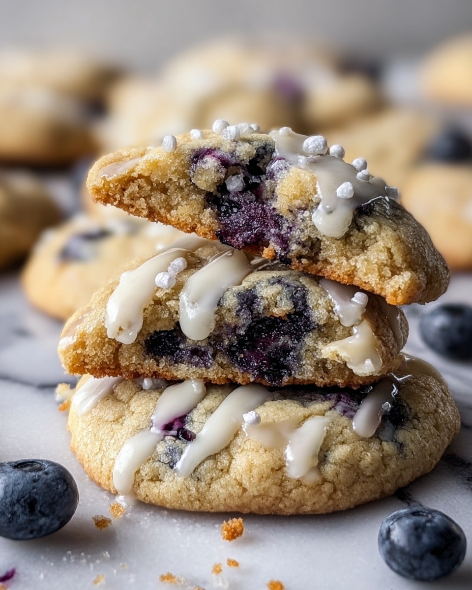 The image shows a close-up of several blueberry crumb muffins piled on a white plate. Each muffin has a golden-brown crumbly top layer with bits of sugar sparkling across it, revealing juicy dark purple blueberries bursting under the crumb layer. The muffins have a rough, textured look with pieces of crumble clustered unevenly on top, and some blueberries peek from beneath the crumb, adding a glossy contrast. The background surface has a soft white marbled texture that feels clean and bright. photo taken with an iphone --ar 4:5 --v 7