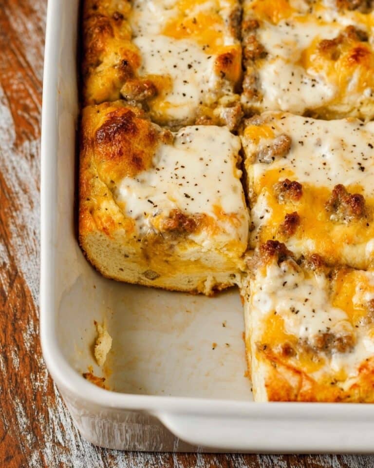Biscuits and Gravy Breakfast Casserole Recipe
