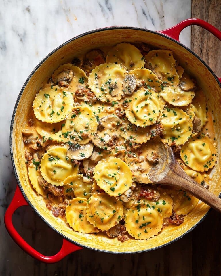 Mushroom Chorizo Ravioli Recipe