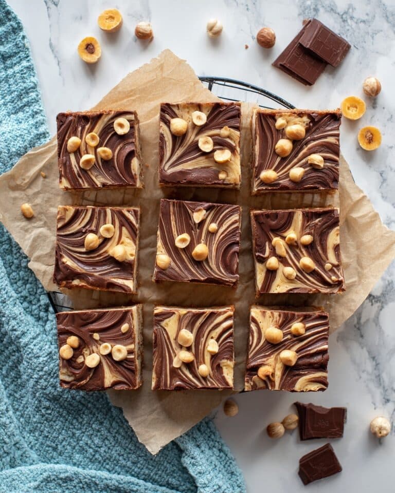 Nutella Swirled Banana Blondies Recipe