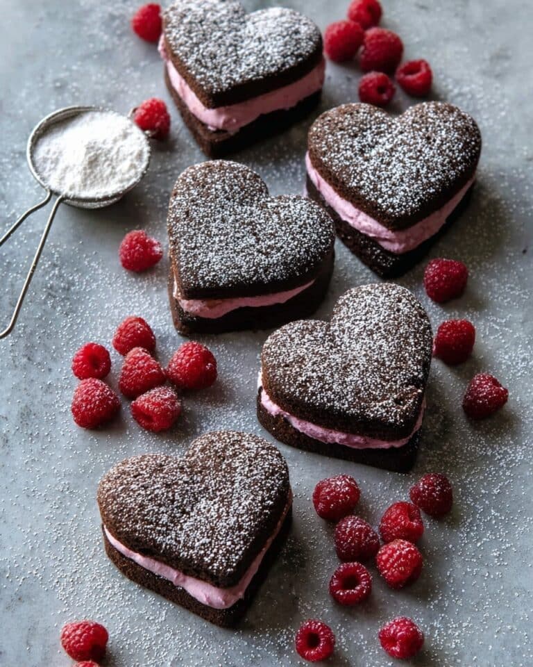 Heart-Shaped Brownie Hearts with Raspberry Buttercream Recipe