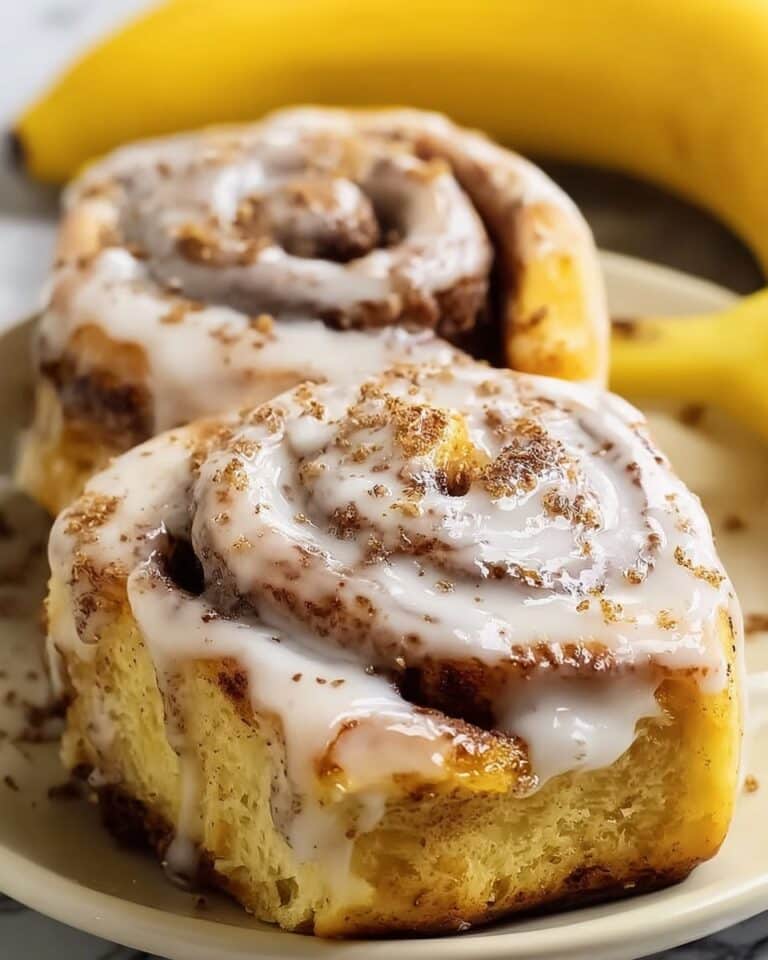 Banana Bread Cinnamon Rolls with Cream Cheese Icing Recipe