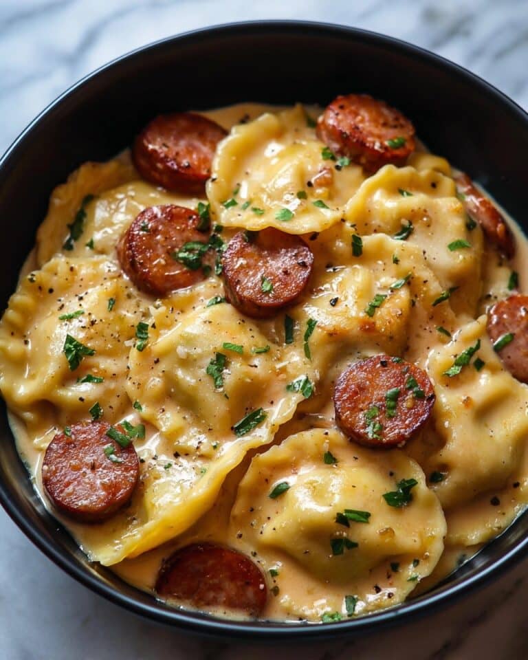Crock Pot Pierogi Casserole with Kielbasa Recipe