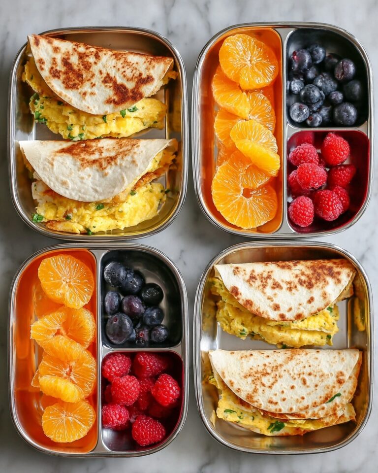 Breakfast Quesadillas with Ham, Broccoli, and Berries Recipe