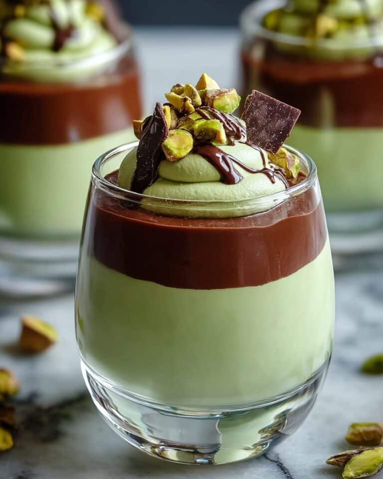 Pistachio Mousse with Chocolate Ganache Delight Recipe