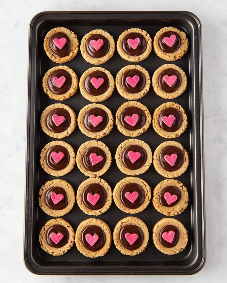Chocolate Peanut Butter Cookie Cups with Reeses and Heart Sprinkles Recipe