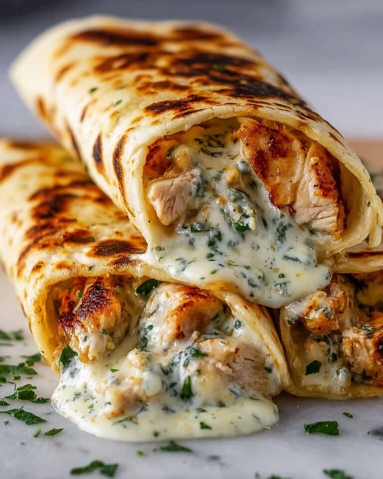 Low Carb Cheesy Garlic Chicken Wraps Recipe
