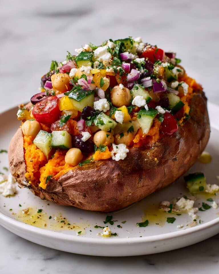 Mediterranean Stuffed Sweet Potatoes Recipe