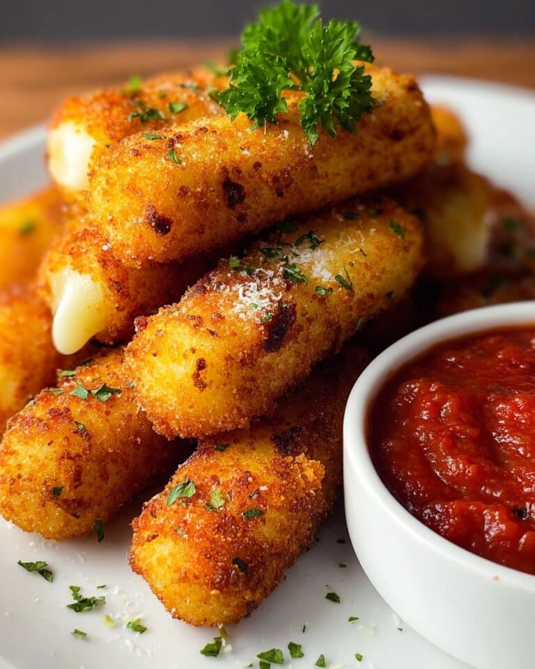 Crispy Mozzarella Sticks with Marinara Dipping Sauce Recipe