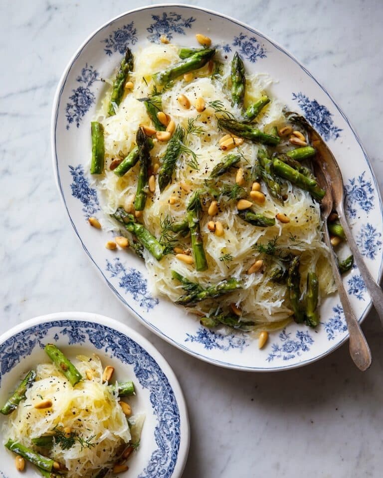 Spaghetti Squash with Asparagus and Lemon Ricotta Recipe