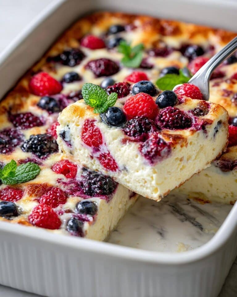 High Protein Triple Berry Bake Recipe