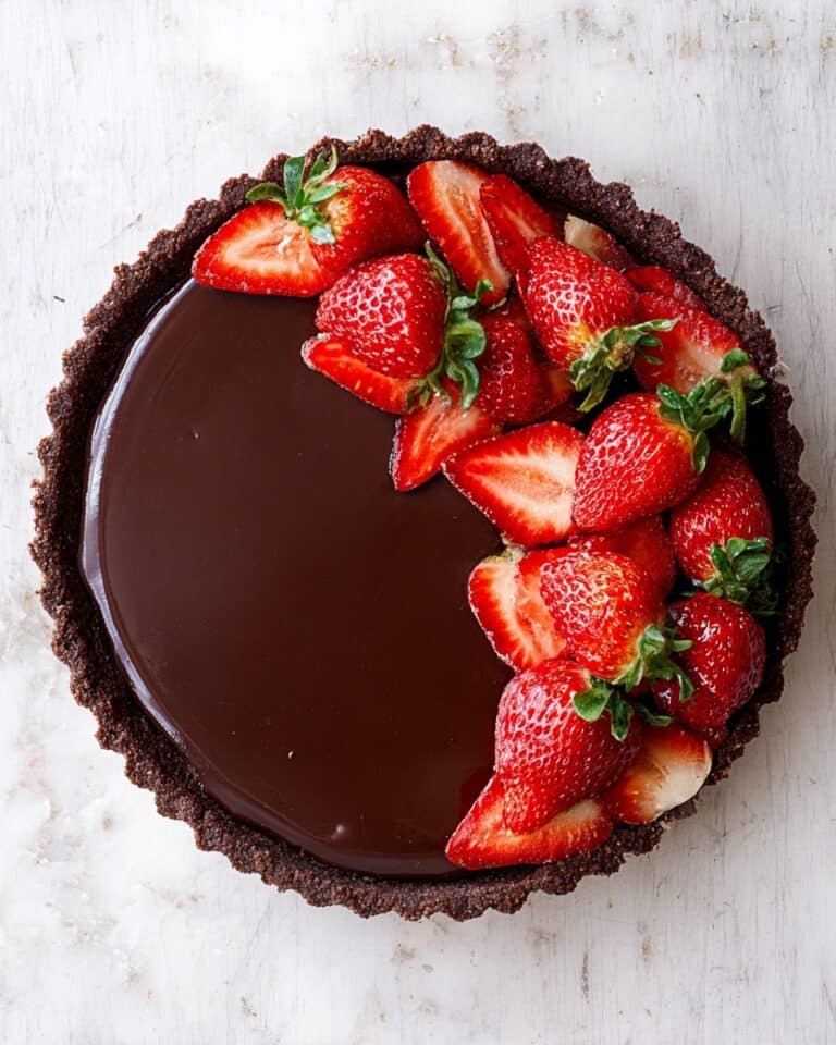 Dark Chocolate Strawberry Tart Recipe
