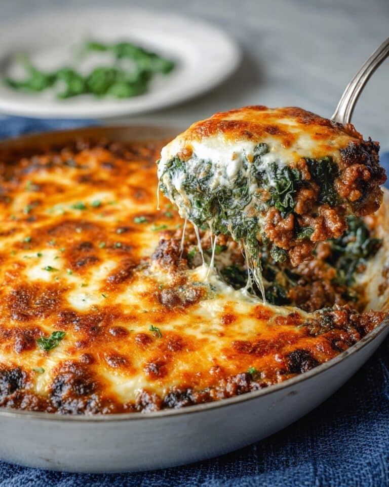Ground Beef and Spinach Casserole Recipe